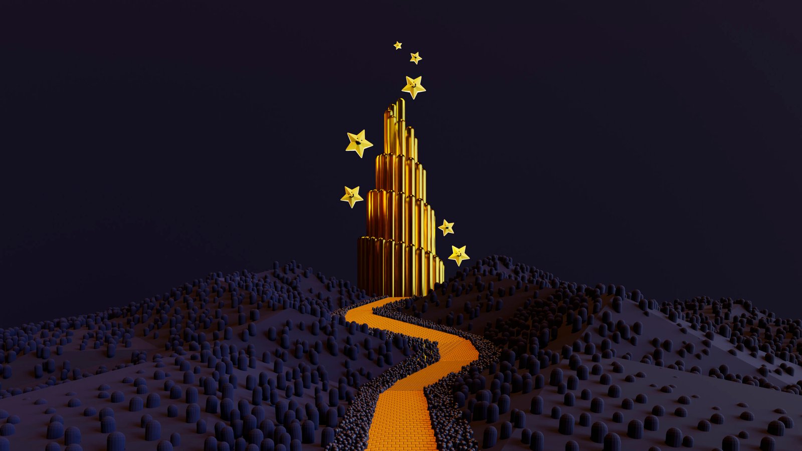 3d background children with castle
